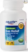 Equate Extra Strength Gas Relief 125 mg 72 Softgels (Twin Pack)