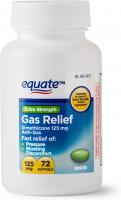 Equate - Gas Relief, Extra Strength, Simethicone 125 mg, 72 Softgels, Compare to Gas-X