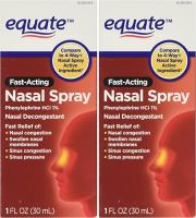 Equate - Nasal Four, Phenylephrine Hydrochloride, Decongestant Spray, (Compare To 4 Way), 1 Fl Oz (P