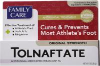 Family Care Tolnaftate Antifungal  Cream USP 1% | Original Strength Cure & Prevent Athlete's Foo