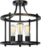 Farmhouse Semi Flush Mount Ceiling Light Fixture, &hellip;