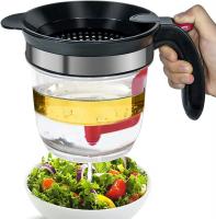 Fat Separator With Bottom Release, 4 Cup Capacity Separator for Cooking with Oil Strainer, Kitchen G