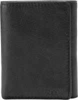 Fossil Ingram Leather Trifold Wallet in Black