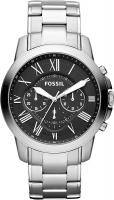 Fossil Men s FS4736 Grant Stainless Steel Quartz Chronograph Watch - Silver