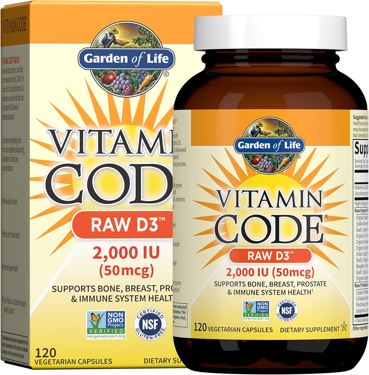 Garden of Life Vitamin D – Raw D3 2000 IU, Whole&hellip;