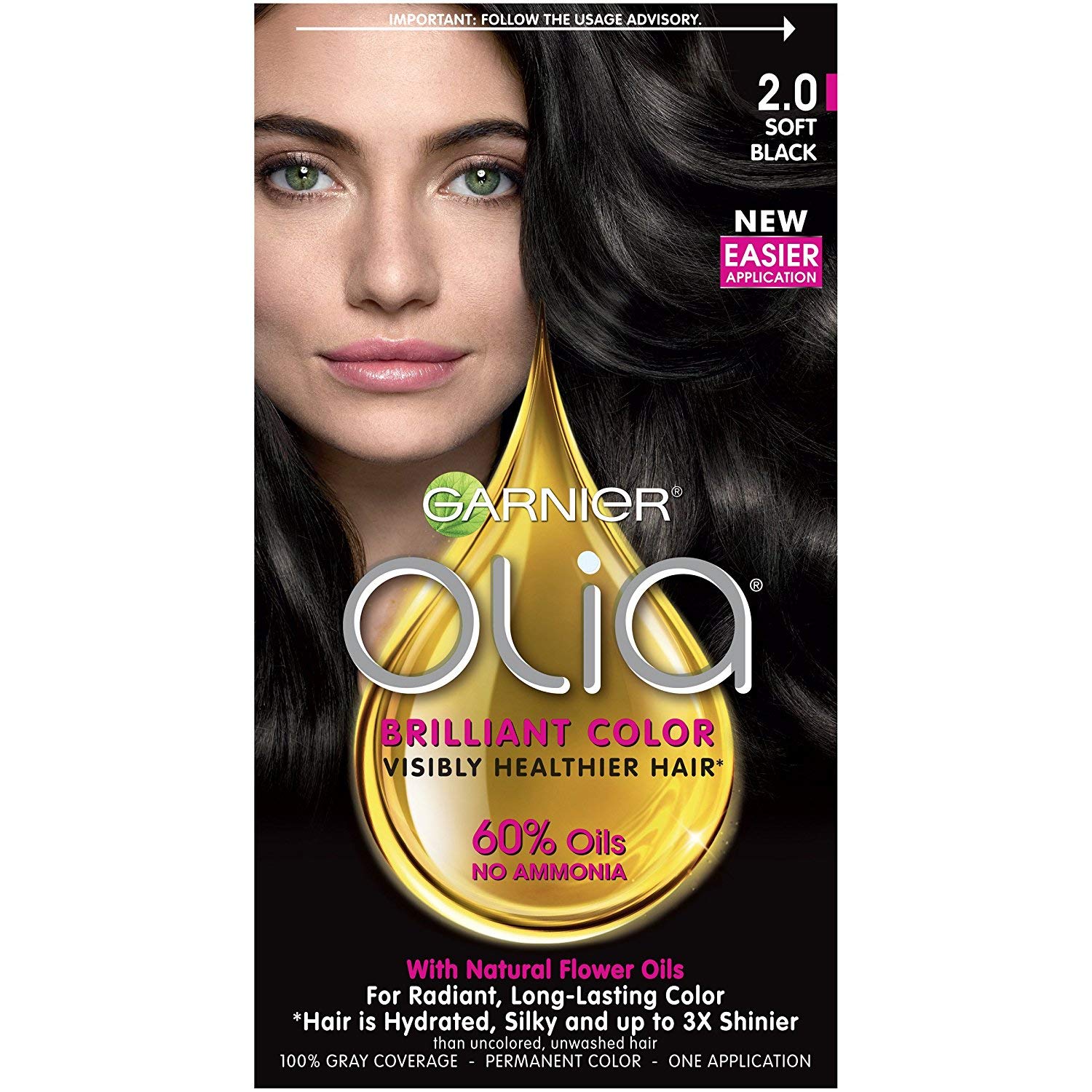 Garnier Oila Soft Black Permanent Color 2.0, Pack &hellip;