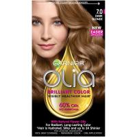 Garnier Olia Ammonia Free Permanent Hair Color, 100% Gray Coverage - Dark Blonde, 7.0