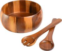 Gibson Home Laurel Acacia Wood Salad Bowl Set, 3 -&hellip;