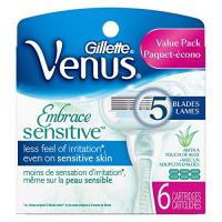 Gillette Venus Extra Deluxe Smooth Sensitive Womens Razor, 6 Count