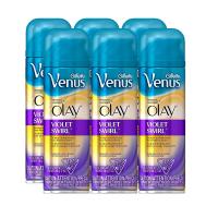 Gillette Venus with a Touch of Olay Shave Gel, Violet Swirl, 7 Ounce (Pack of 6)