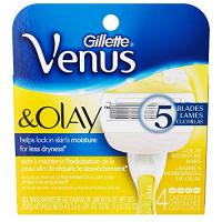 Gillette Venus & Olay Women s Razor Blade Refills Infused with Olay Coconut Scent, 4 Count (2.5g