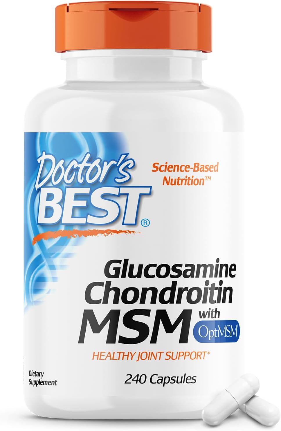 Doctor s Best Glucosamine/Chondroitin/MSM, Capsules, 240-Count