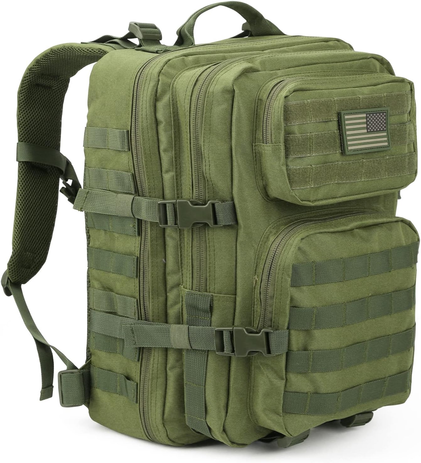 Heavy-Duty Tactical Daypack Army Backpack with Molle Webbing, Green