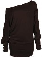 Hot Hanger Womens Batwing Tunic Top Long Sleeve Off Shoulder Plus Size 8-30 : Black: Size - 24-26 3X