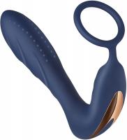 vibrating Prostate Massager with Cock Ring,10 Patt