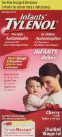 Infants Tylenol Cherry Flavor, Pain Reliver, Fever Reducer Oral Suspension - 2 Fl.Oz (60ml)