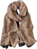Jerla Women's Scarves Lady Light Soft Fashion Solid Scarf Wrap Shawl Plaid Scarf - (Coffee)