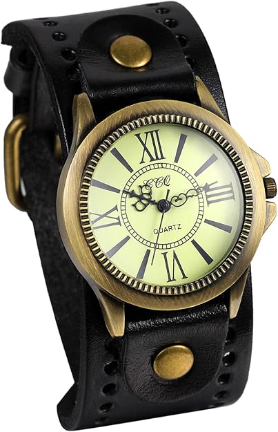 JewelryWe Vintage Leather Cuff Watch Pakistan, Wid&hellip;