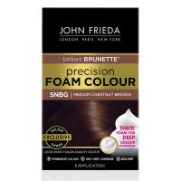 John Frieda Precision Foam Color, 5NGB Medium Chestnut Brown Permanent Hair Color Kit, 100% Grey Cov