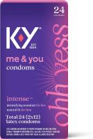 K-Y Me & You Intense Ultra Thin Latex Condoms HSA Eligible - 24 Count