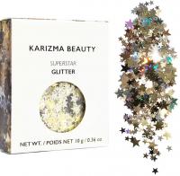 Karizma Beauty Chunky Festival Cosmetic Face Body Hair Nails Glitter, 0.36 Oz (10 g) - Superstar