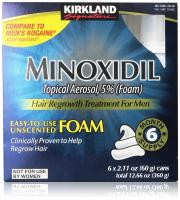 Kirkland Signature Minoxidil Foam for Men, Pack of 6 Canes - 12.66 Oz (360g)