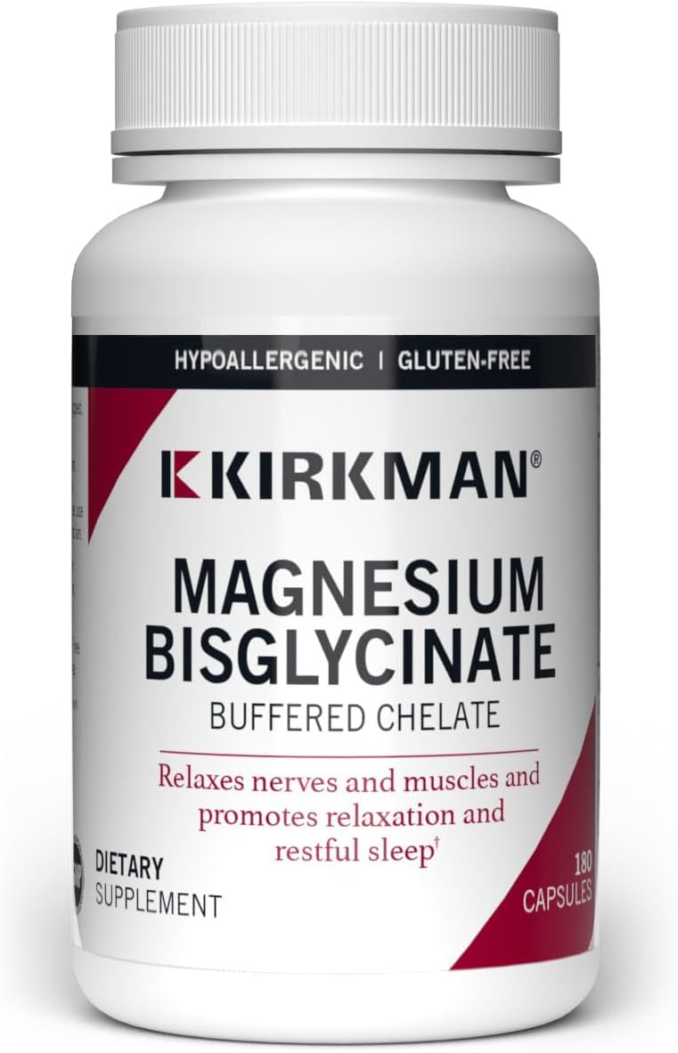 Magnesium Glycinate Buffered Chelate - 180 Capsules - Relaxes Ner