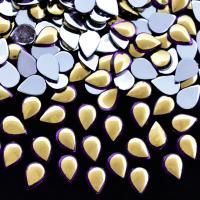 Kundan Stone for Jewellery Craft Embroidery Making, 4x8mm, Purple Gold - 100 Count