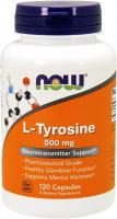 L-Tyrosine 500 mg, for adrenal, brain, mood, mental focus Support - Pack of 2, 120 Capsules Each