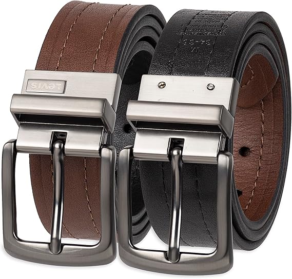 Levi's Men's 2-in-1 Reversible Leather Belt – Pr