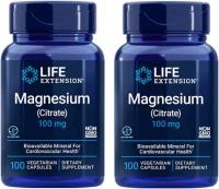 Life Extension Magnesium Citrate-100 Mg  - 100 Capsules (2 Pack)
