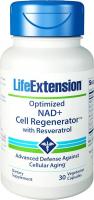 Life Extension Optimized NAD+ Cell Regenerator with Resveratrol Vegetarian Capsules, 30 Count