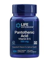 Life Extension Pantothenic Acid 500 mg – Pantothenic Acid with Calcium Supplement Pills – Essent