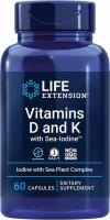 Life Extension Vitamin D and K with Sea-Iodine, 60 Capsules