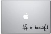 Life is Beautiful Decal for a Phone Laptop Car Ski