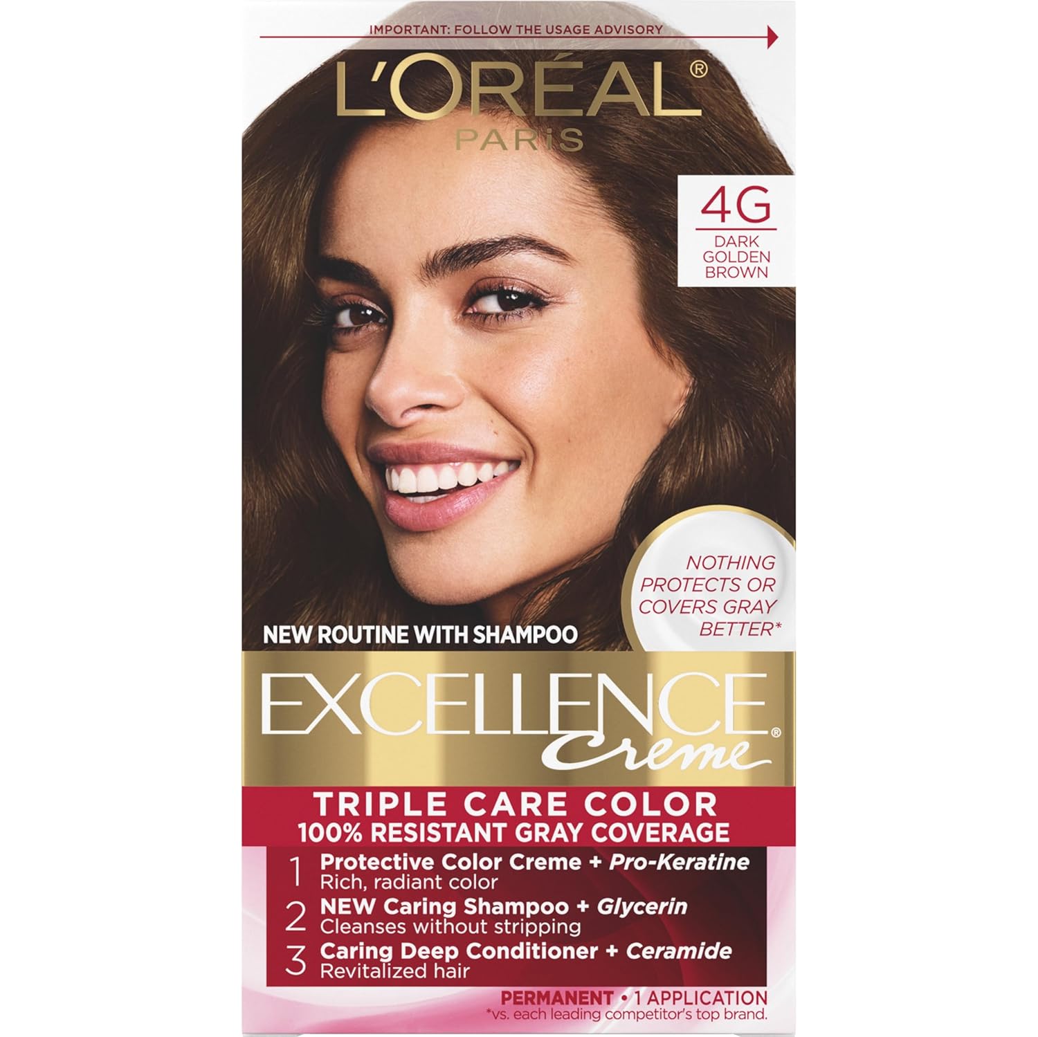 L’Oréal Paris Excellence Creme – Permanent Hair Colour 4G Dark Golden Brown Pakistan