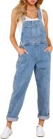 luvamia Women's Casual Stretch Adjustable Denim Bib Overalls Jeans Pants Jumpsuits - Cody Blue, XL
