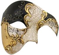 Luxury Mask Vintage Phantom of the Opera Half Face Mask – Black/Gold