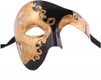 Luxury Mask Vintage Phantom of the Opera Half Face Mask – Gold Black