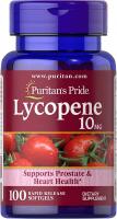 Puritan's Pride Lycopene 10 Mg Softgels for Prostate and Heart Health - 100 Count