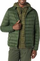 Men's Packable Lightweight Water-Resistant Puffer Jacket - Dark Green