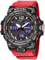 Men's Watches Sports Outdoor Waterproof Military Wrist Watch Multi Function Tactics Stopwatch - Red