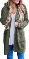 MEROKEETY Women's Long Sleeve Soft Chunky Knit Sweater Open Front Cardigan Outwear Coat