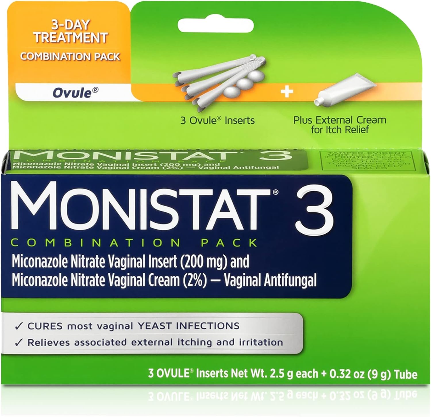 Monistat 3-Day Yeast Infection Relief - 3 Ovule In&hellip;