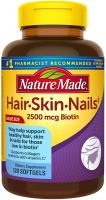 Nature Made Hair Skin and Nails with Biotin 2500 mcg, Dietary Supplement For Healthy Hair Skin and N