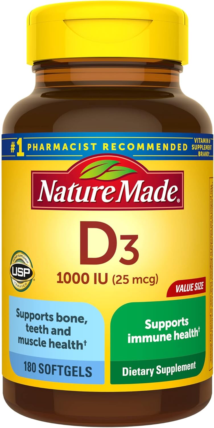Nature Made Vitamin D3 1000 IU (25 mcg) Softgels �&hellip;