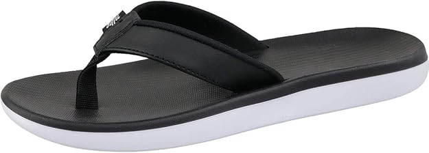 Nike Women's Bella Kai Flip Flops - Black/White | Dual-Density Foam & Herringbone Traction | Imp