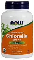 NOW Chlorella 500 mg, Certified Organic,200 Tablet