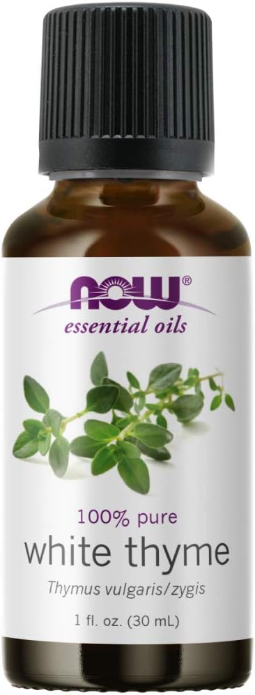 NOW Essential Oils, White Thyme Oil, Empowering Aromatherapy Scent, Steam Distilled, 100% Pure, Vega