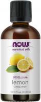 NOW Essential Oils, 100% Pure Vegan Lemon Oil, Citrus Limon Aromatherapy - 4.0 Fl.Oz (118ml)